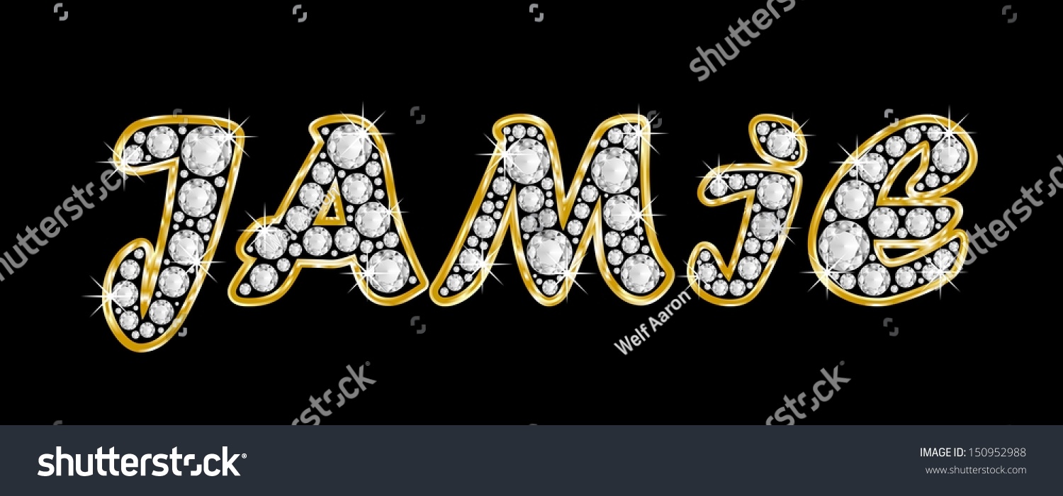 Girl Female Name Jamie Made Shiny Stock Illustration 150952988 ...