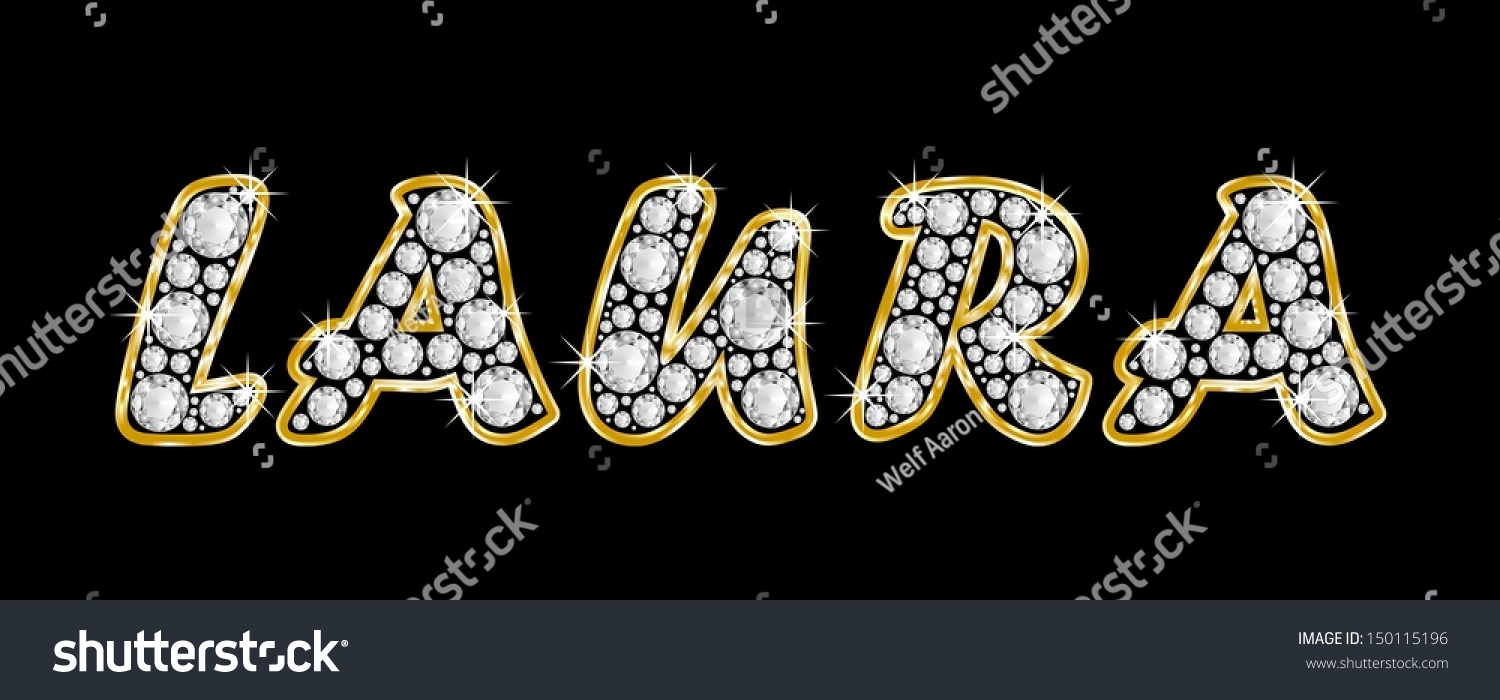 Girl Female Name Laura Made Shiny Stock Illustration 150115196 ...