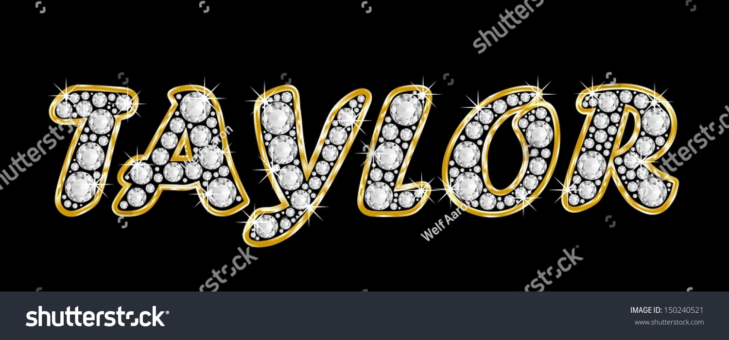 Girl Female Name Taylor Made Shiny Stock Illustration 150240521 ...