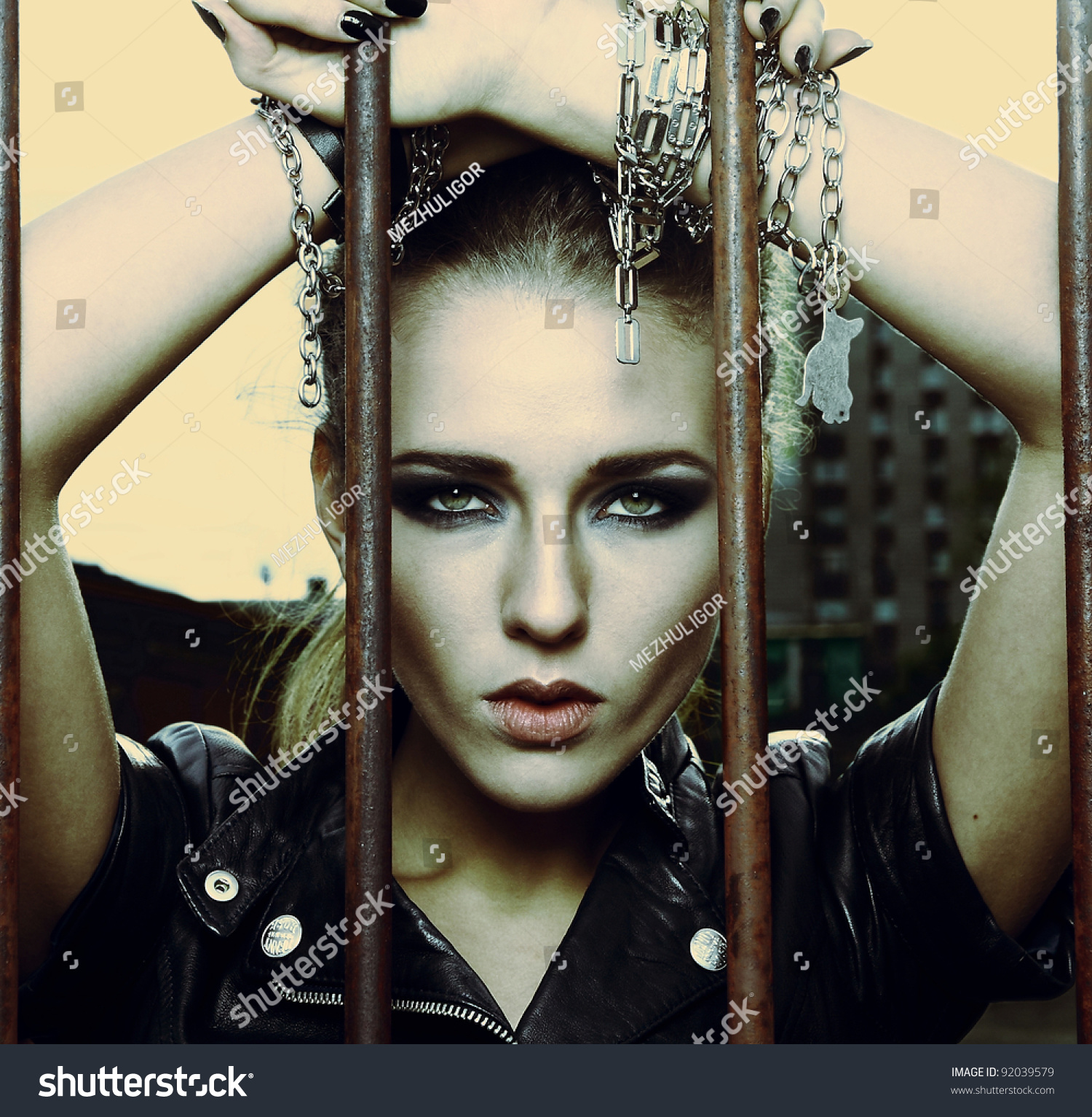 Girl Cage Stock Photo Edit Now