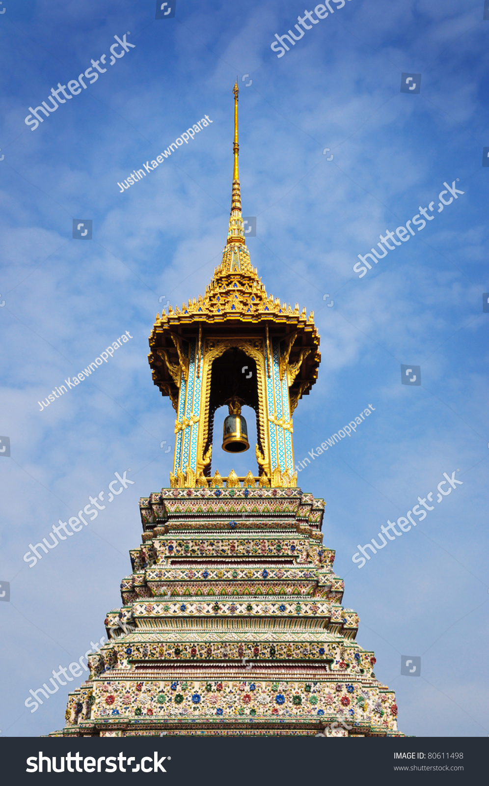 The Golden Belfry In The Emerald Buddha Temple - Bankok , Thailand ...