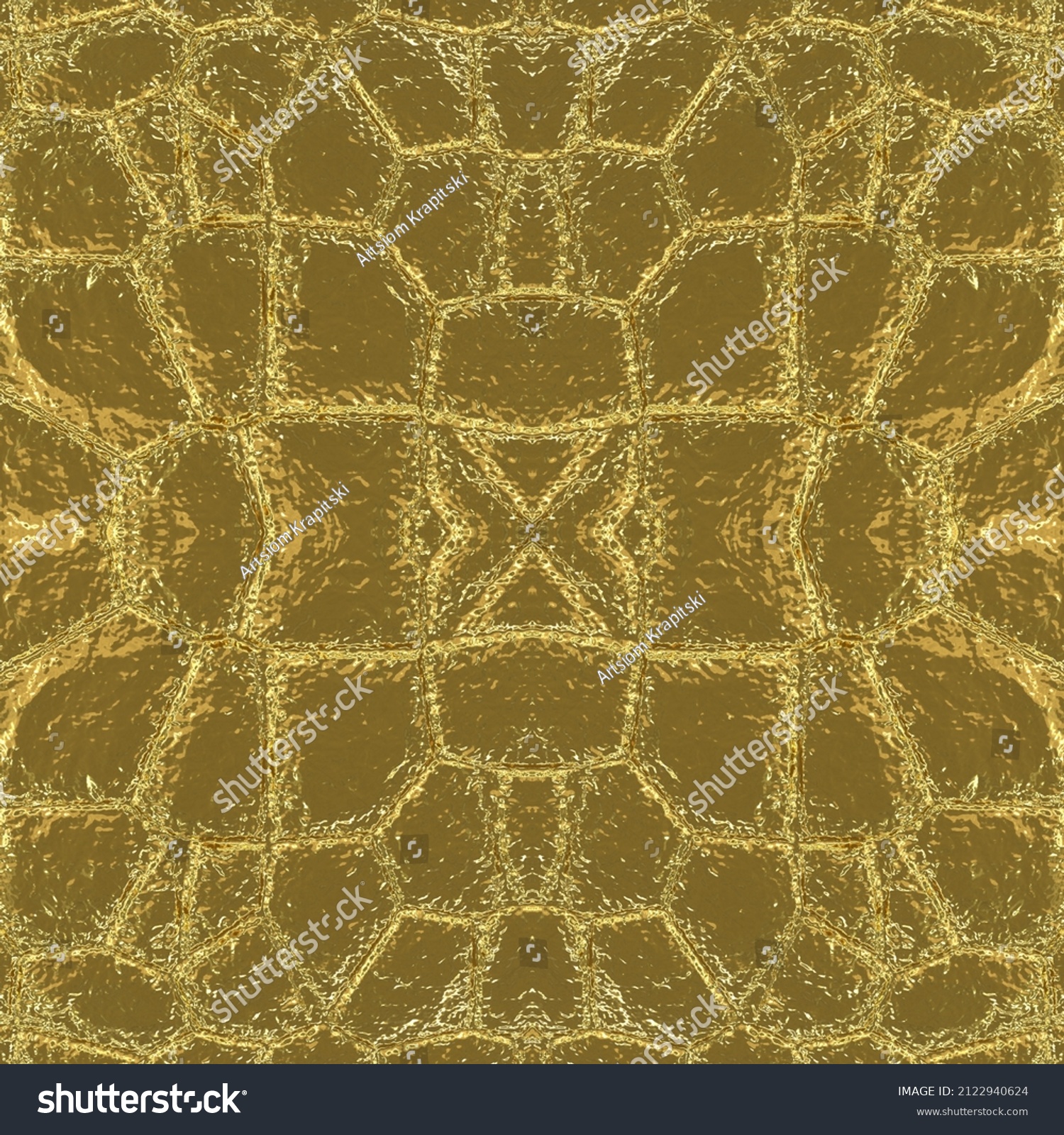 Golden Surface Cobblestone Pavement Seamless Texture Stock Illustration ...