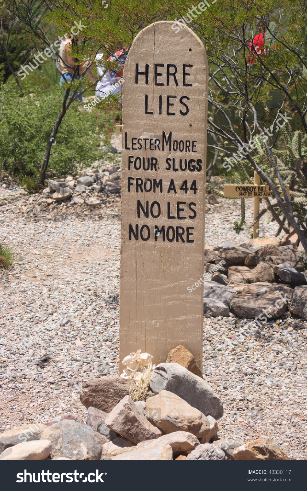 The Grave Marker Of Lester Moore Stock Photo 43330117 : Shutterstock