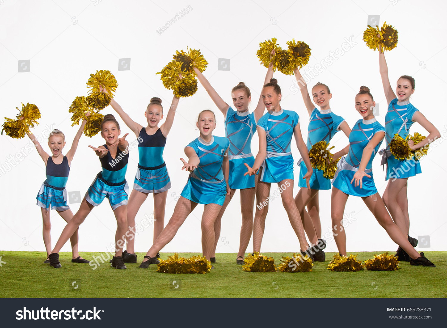 White Teen Cheerleaders