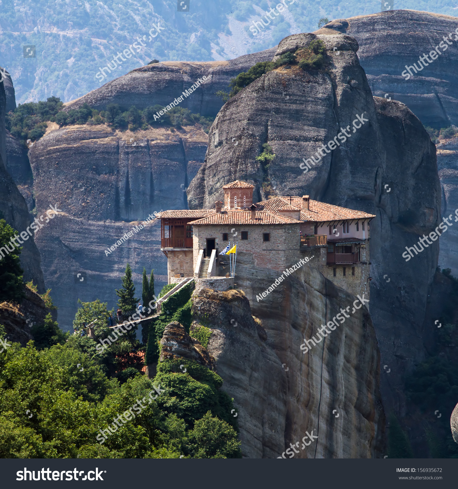 The Holy Monastery Of Rousanou (St. Barbara) At Meteora, Trikala Region ...