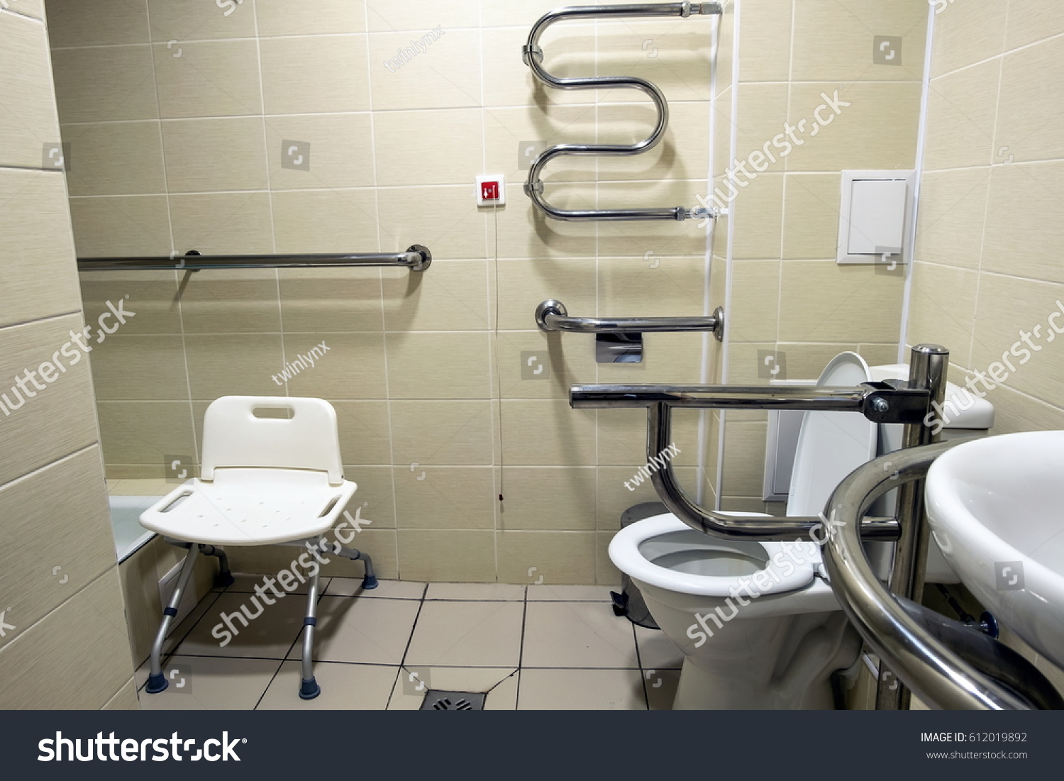 Hospital Toilet Room Sick Physically Disabled Stock Photo 612019892 ...