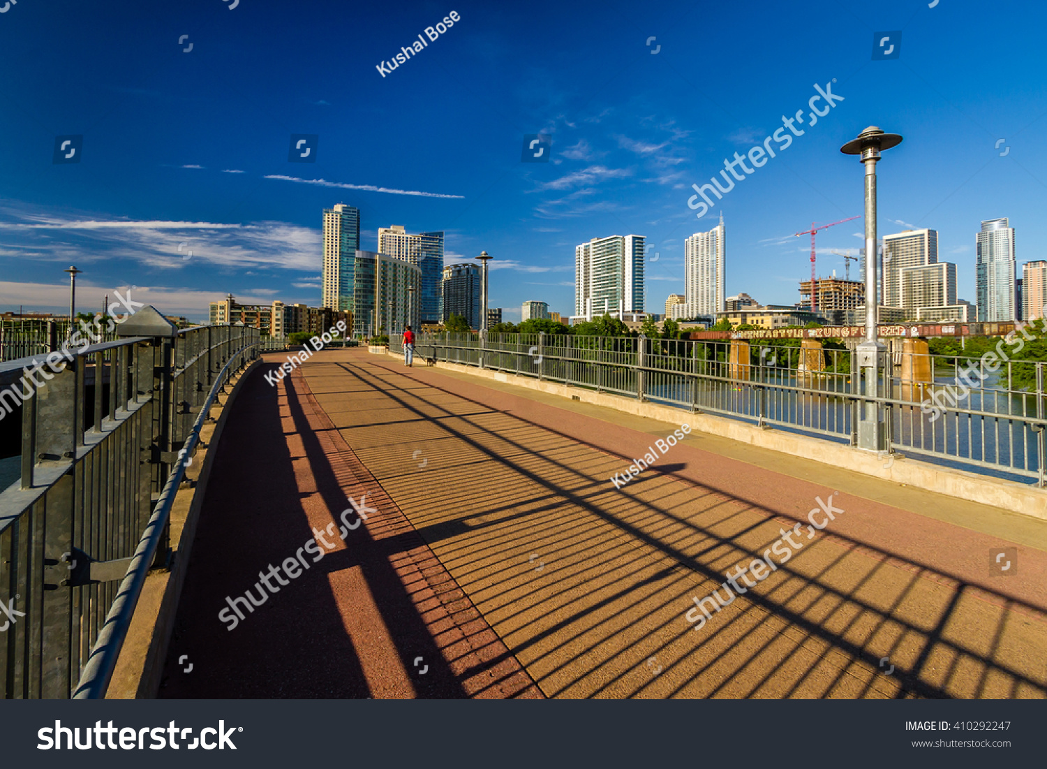 James D Pfluger Pedestrian Bicycle Bridge Stock Photo Edit Now 410292247