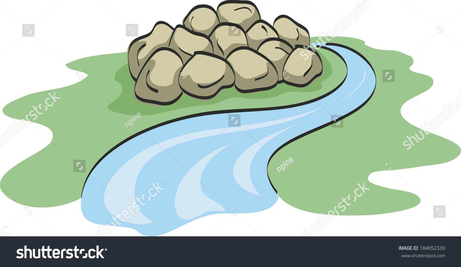 Jordan River Twelve Stones Stock Illustration 184052339 - Shutterstock