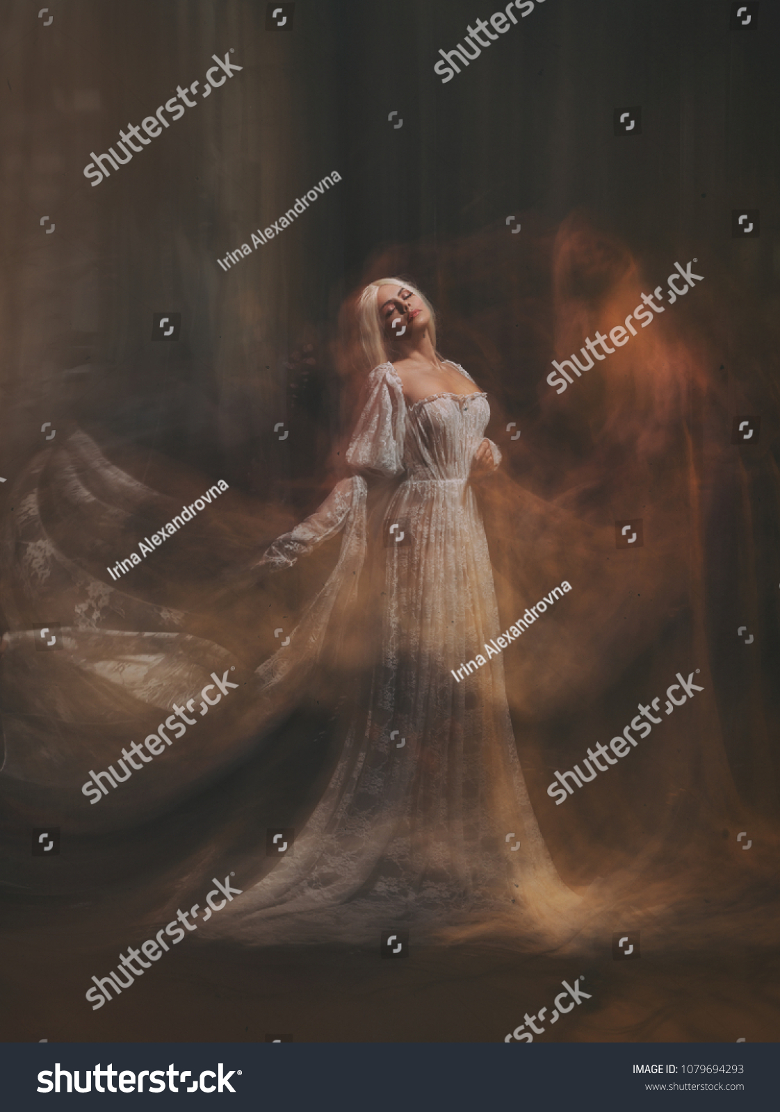 Legend Banshee Fairy Pale Girl Blonde Stock Photo 1079694293 Shutterstock