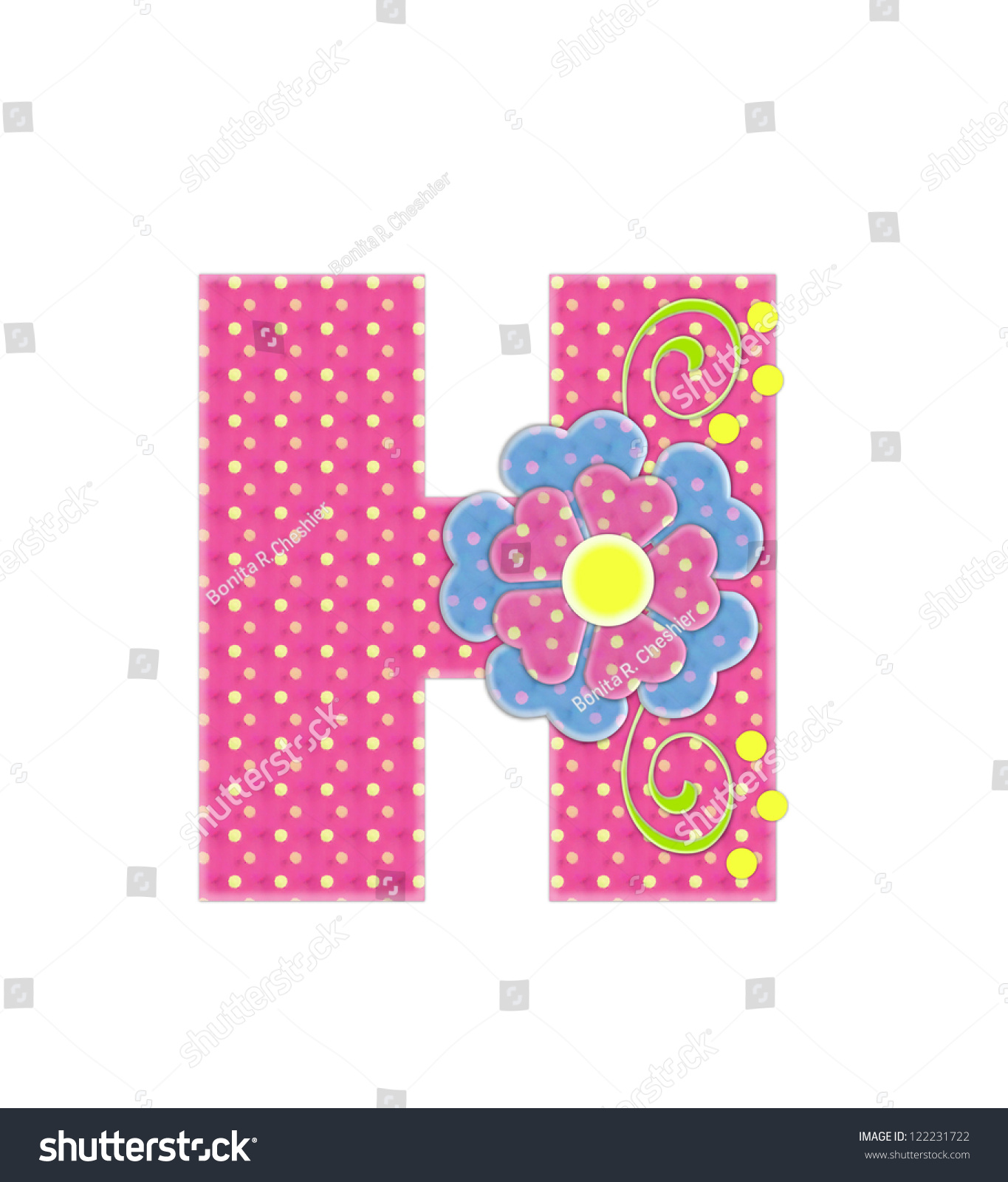 Letter H Alphabet Set Bonita Pink Stock Illustration 122231722 ...