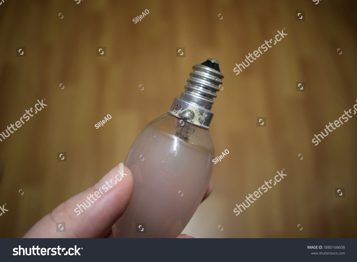 Light Bulb Exploded Showing Mark Burned Stock Photo 1880168608