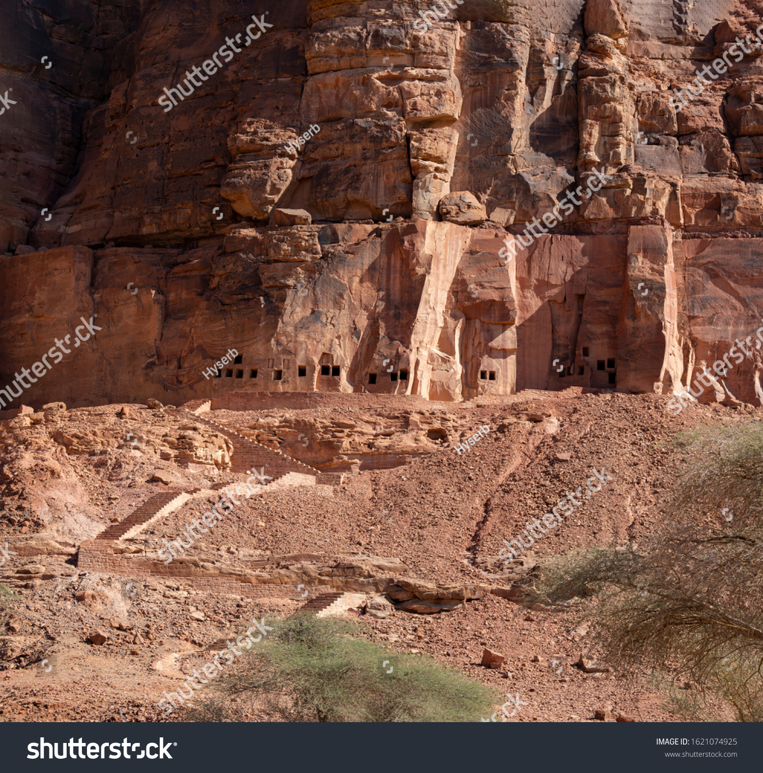 Lion Tombs Dedan Ancient Oasis Al Stock Photo Edit Now 1621074925