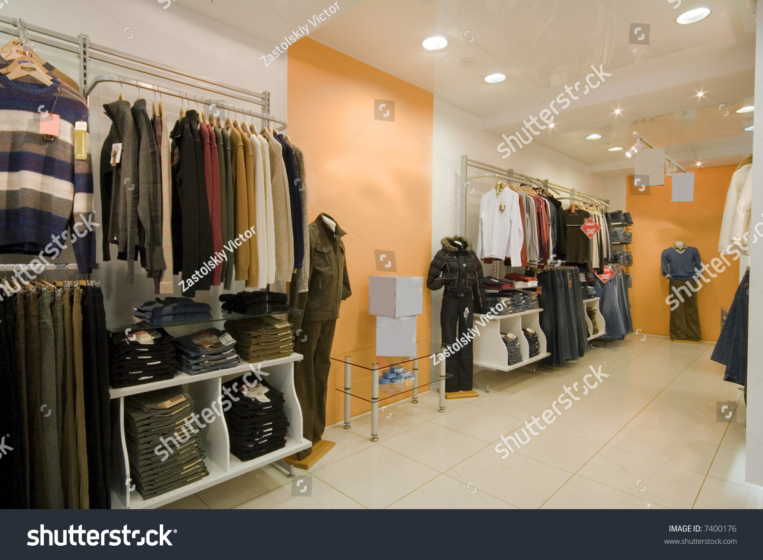 The Modern Cloth Shop Interior Photo - 7400176 : Shutterstock
