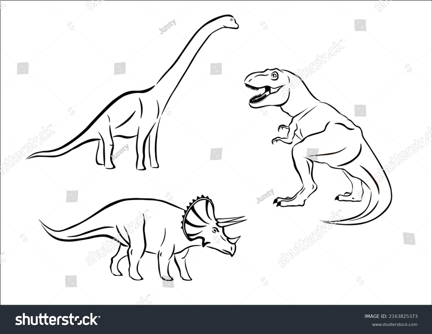 Most Famous Types Dinosaurs Stock Illustration 2163825373 | Shutterstock