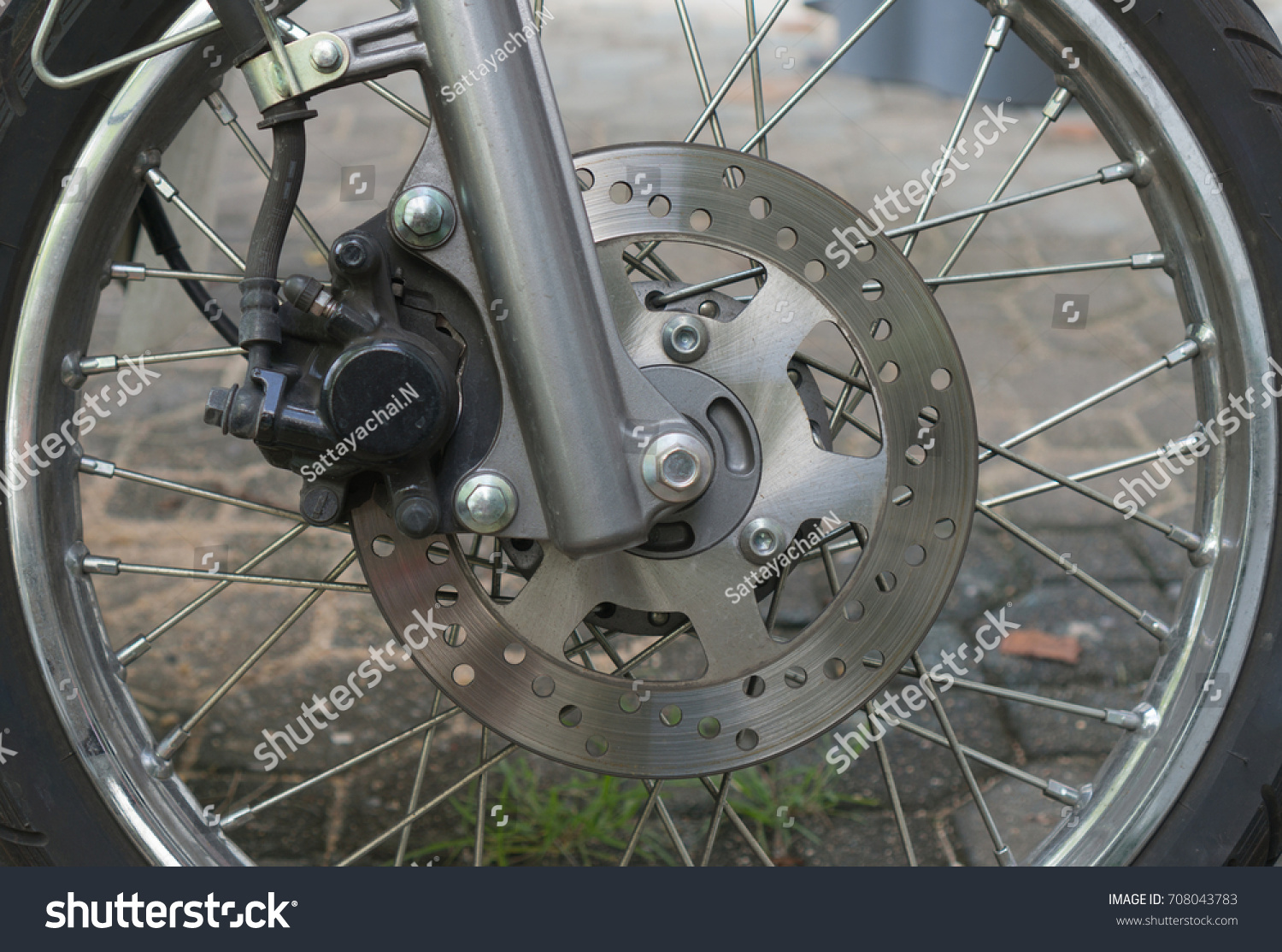 Motorcycle Disc Brake System Stock Photo (Edit Now) 708043783