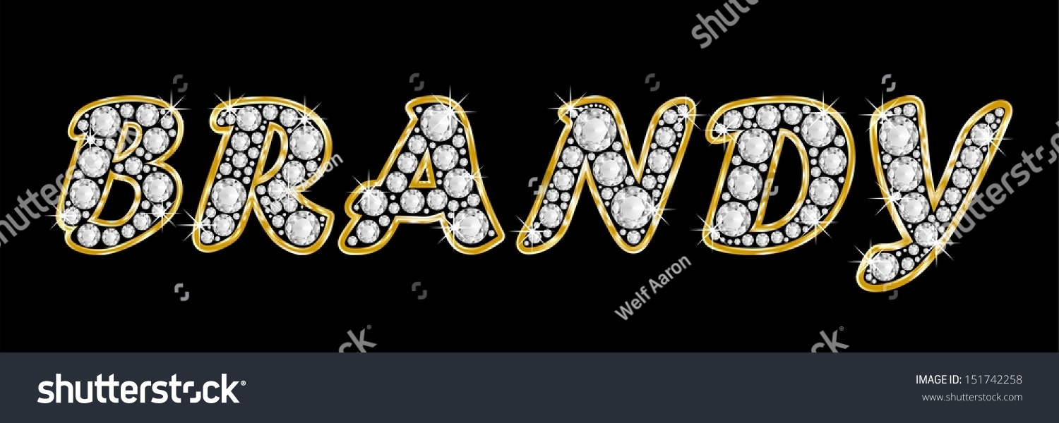 Name Brandy Made Shiny Diamonds Style Stock Illustration 151742258 ...