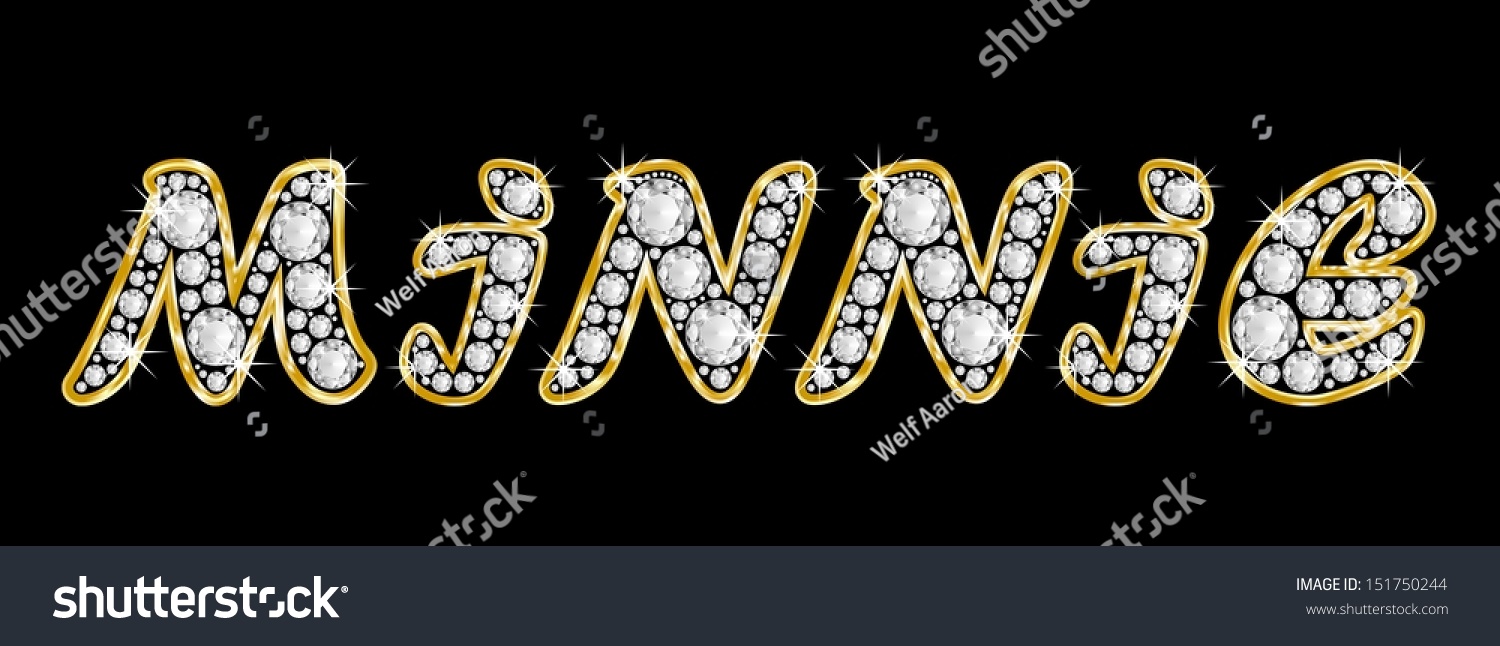 1 Minnie name graphic Images, Stock Photos & Vectors | Shutterstock