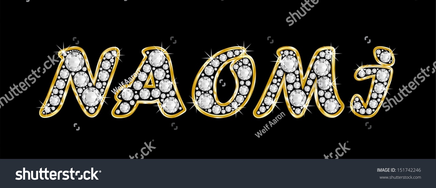 Name Naomi Made Shiny Diamonds Style Stock Illustration 151742246 ...