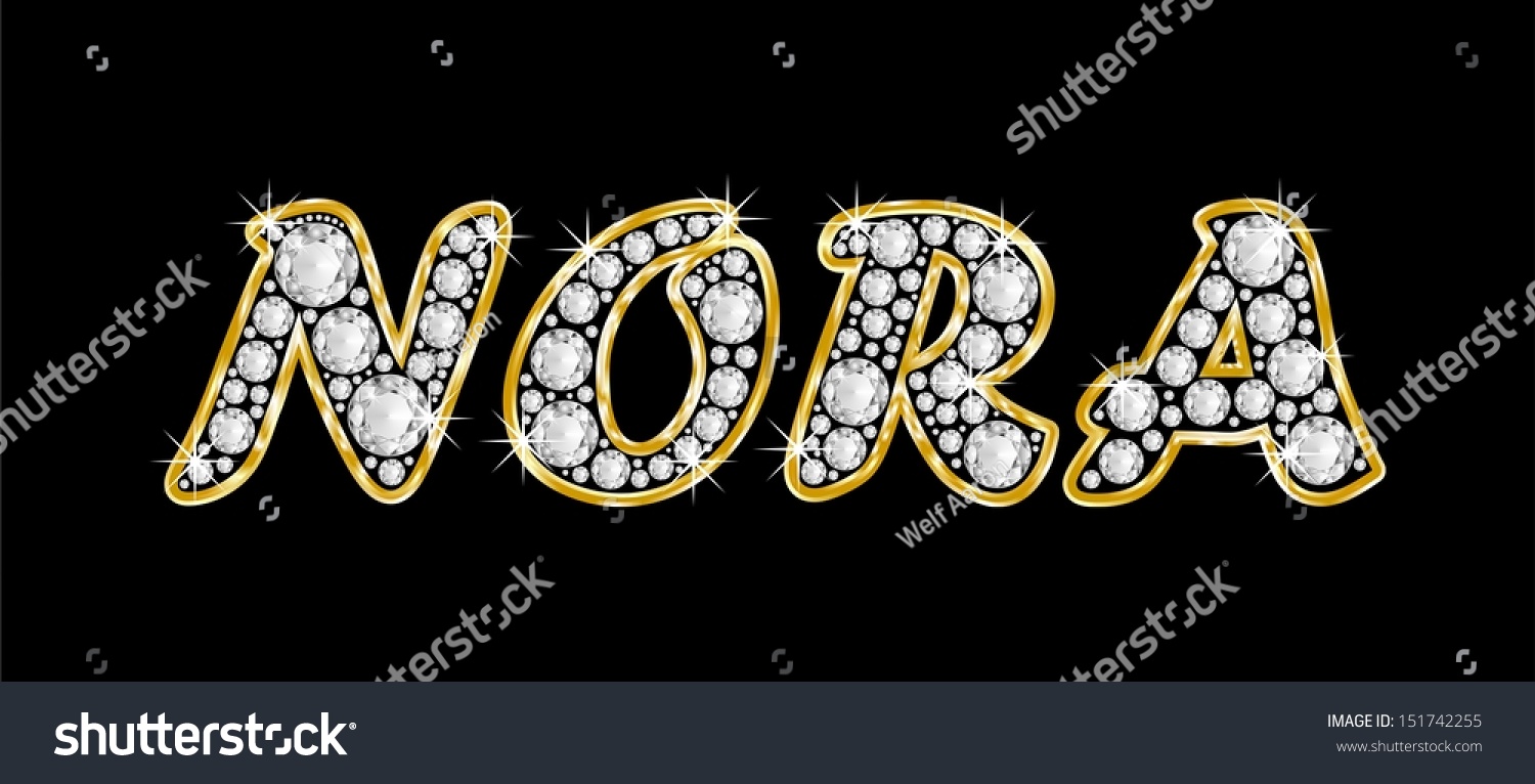 Name Nora Made Shiny Diamonds Style Stock Illustration 151742255 ...