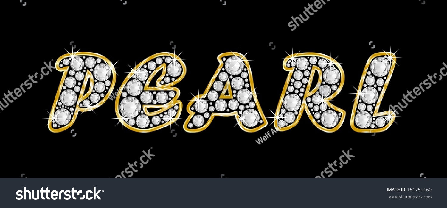 Name Pearl Made Shiny Diamonds Style Stock Illustration 151750160 ...