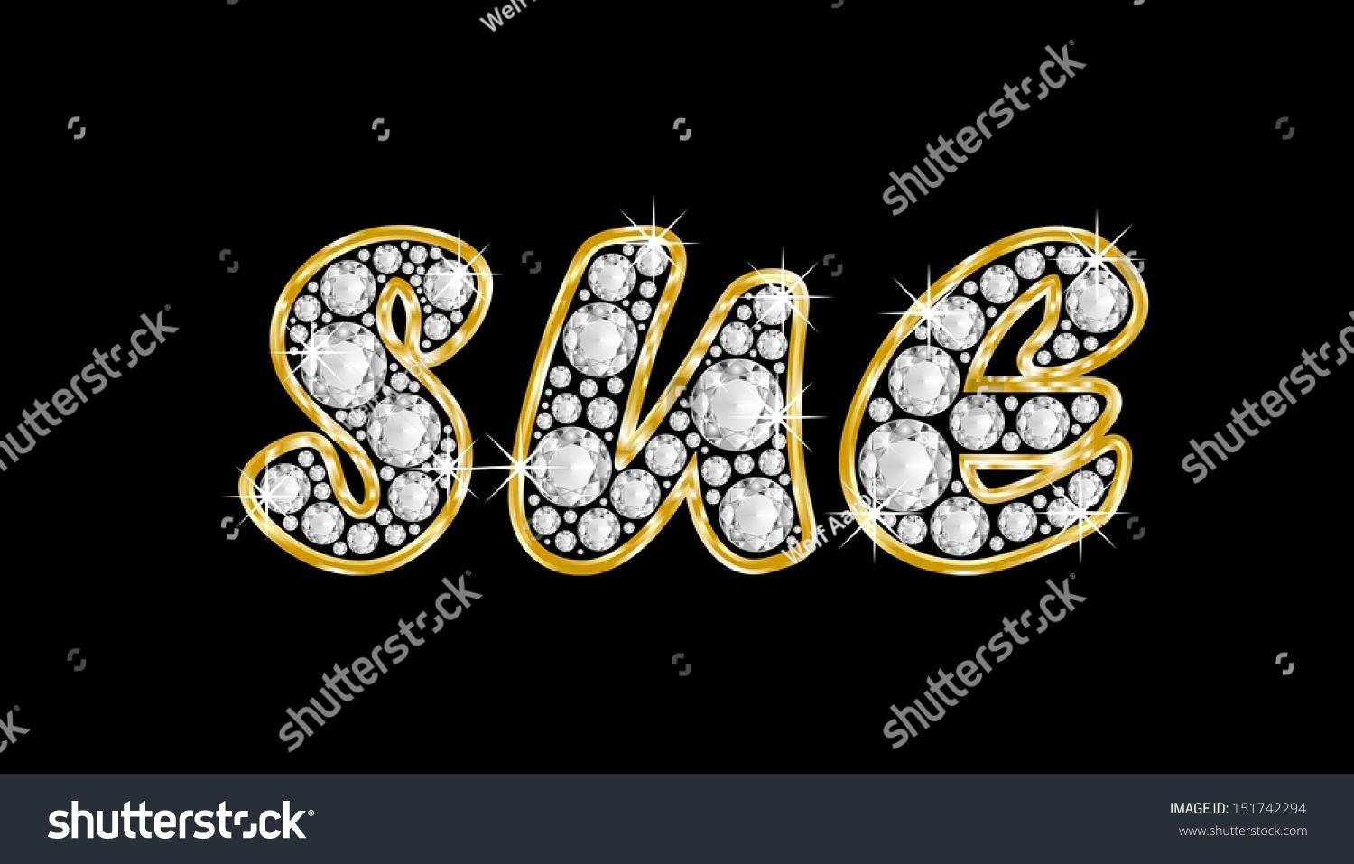 Name Sue Made Shiny Diamonds Style Stock Illustration 151742294 ...