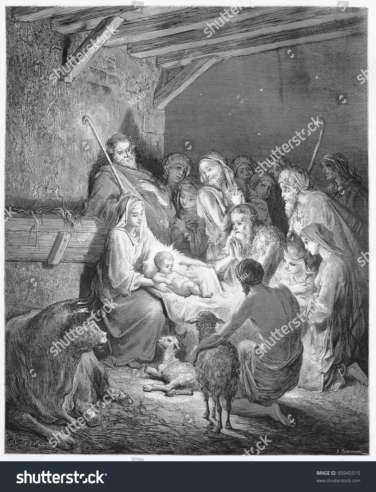 The Nativity - Picture From The Holy Scriptures, Old And New Testaments ...