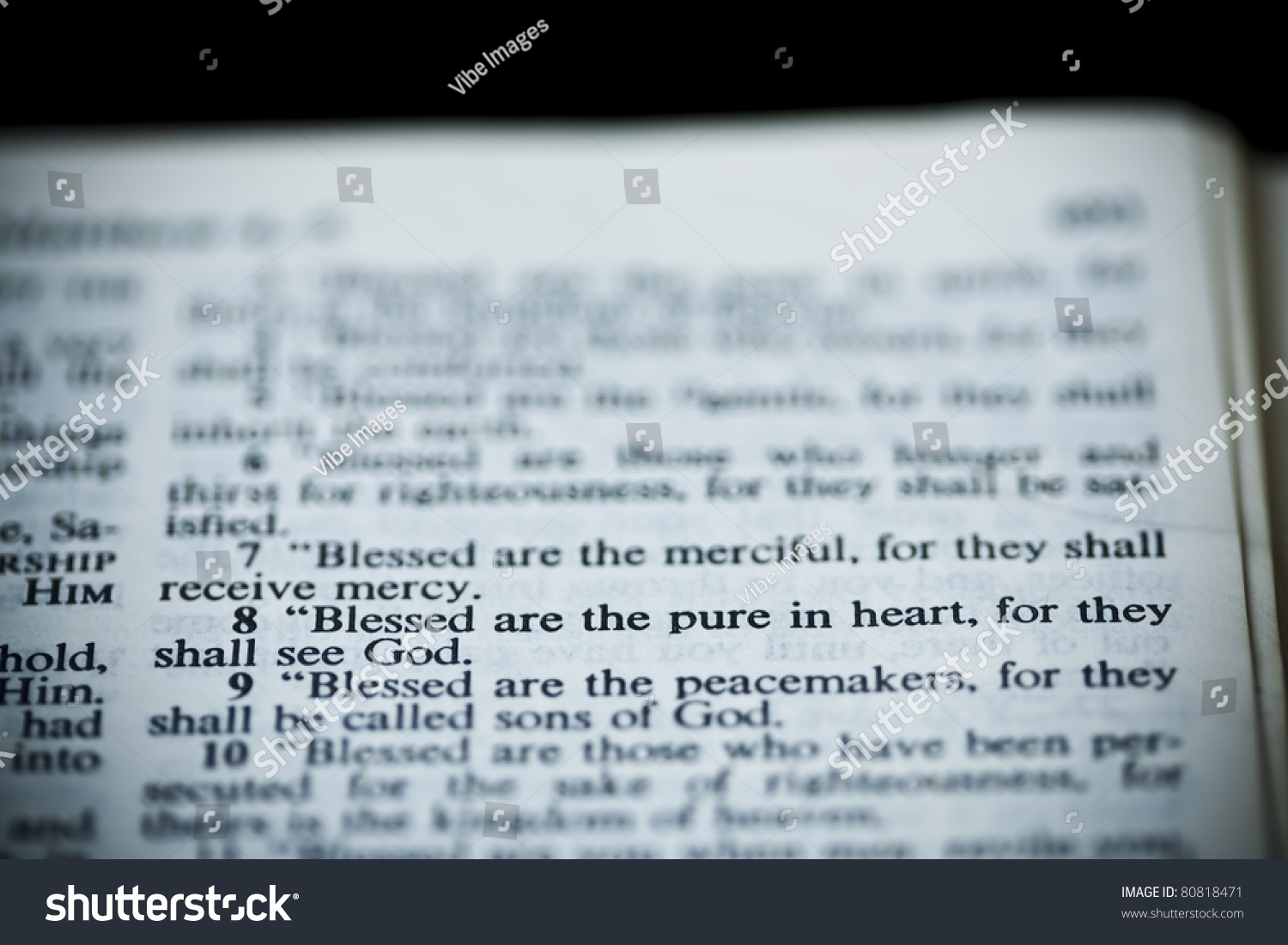 New American Standard Bible Open Matthew Stock Photo 80818471 ...