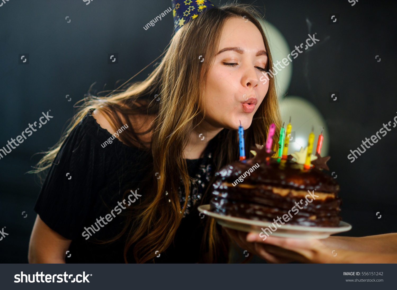 Birthday cake blown out candles Images, Stock Photos & Vectors