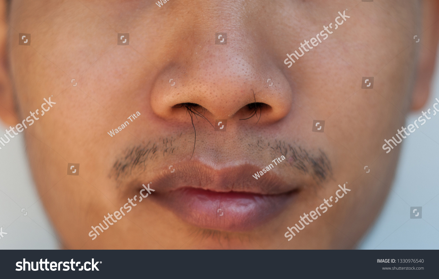 Nose Man Long Nose Hair Comes Foto stock 1330976540 | Shutterstock