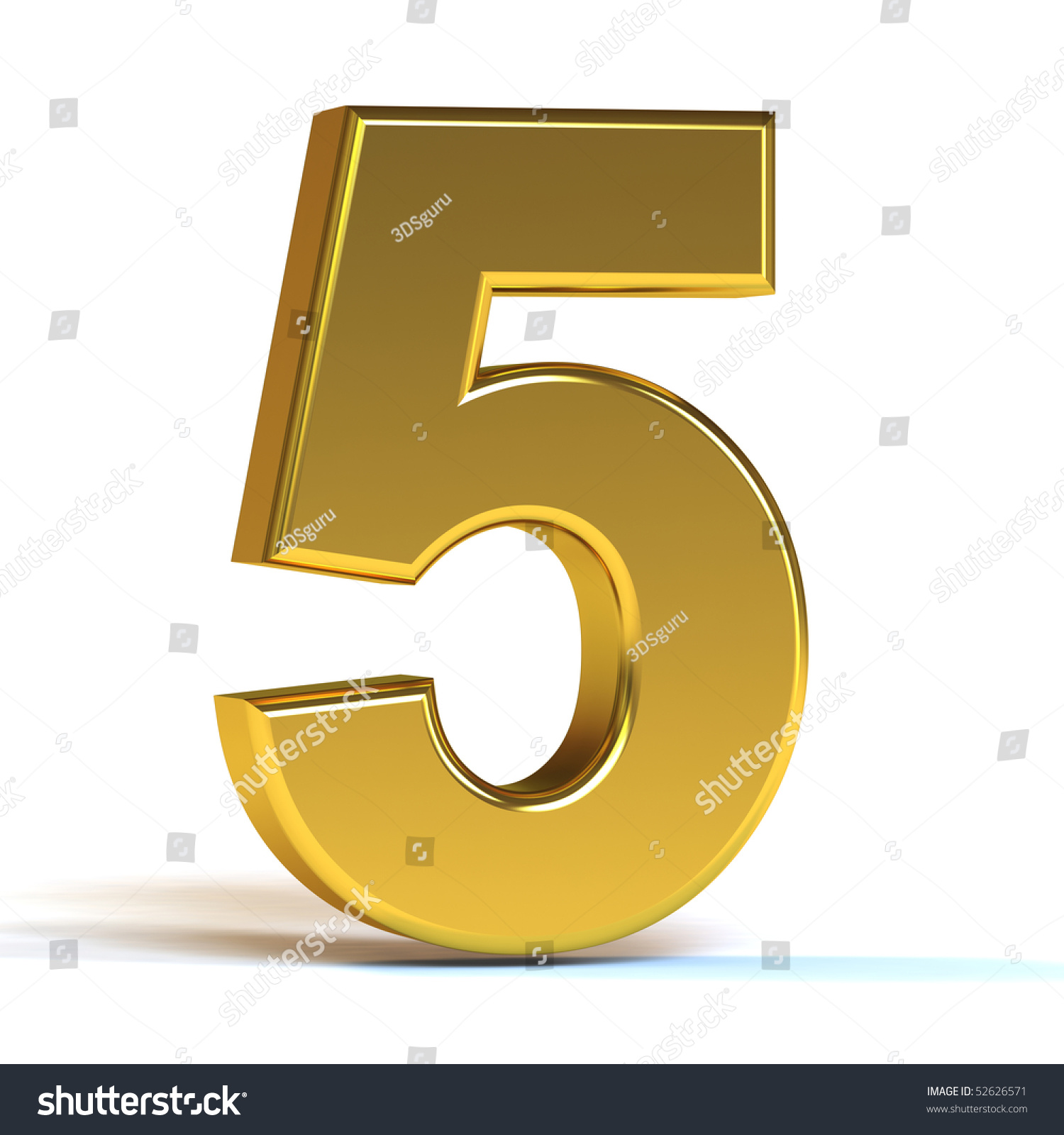 Number 5 Gold Stock Illustration 52626571 - Shutterstock