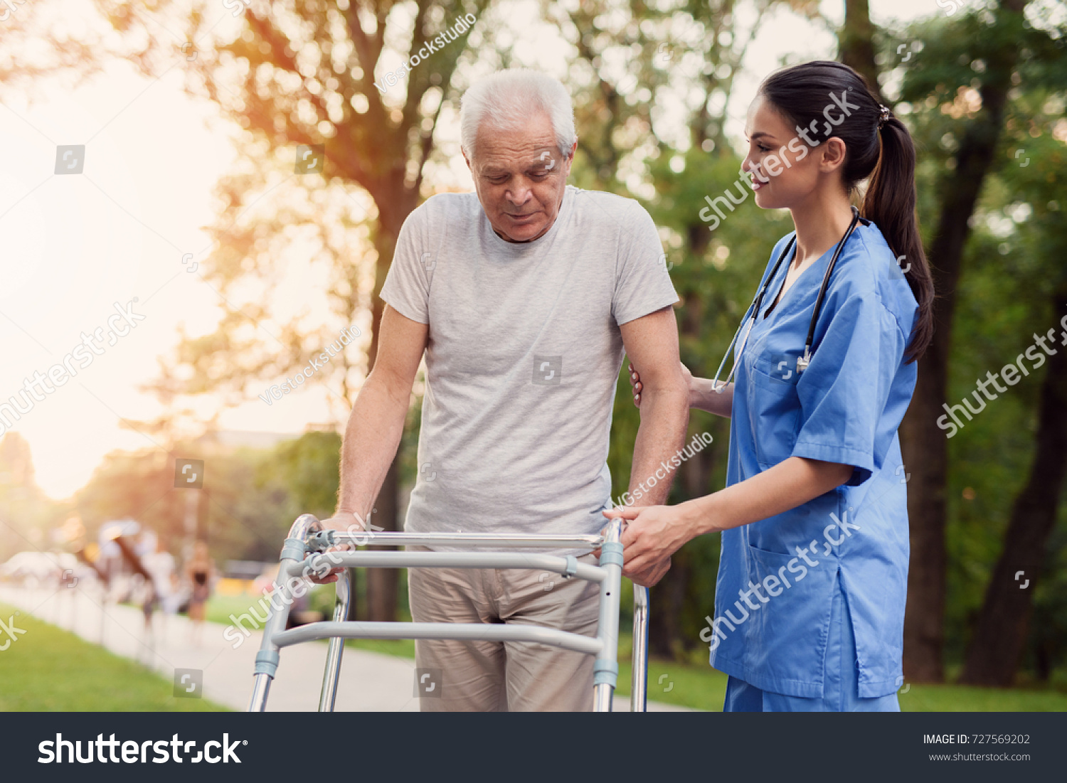 old man and his nurse