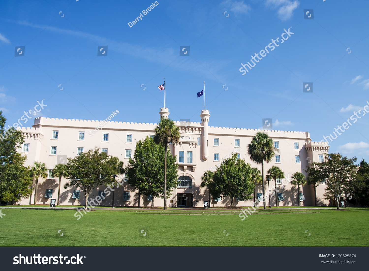 The Old Citadel Building In Charleston, South Carolina Stock Photo ...