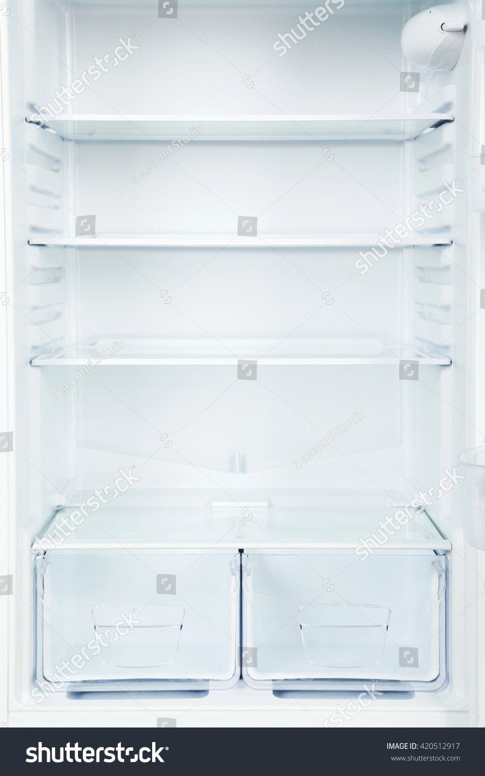 Open Fridge Shelves Close Stock Photo 420512917 Shutterstock   Stock Photo The Open Fridge With The Shelves Close Up 420512917 