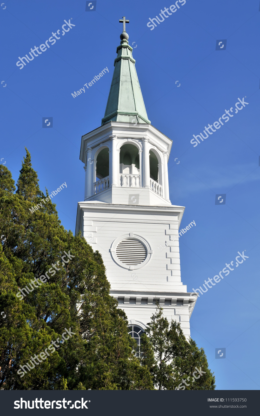 The Parish Church Of St. Helena Episcopal Church Tower In Beaufort ...