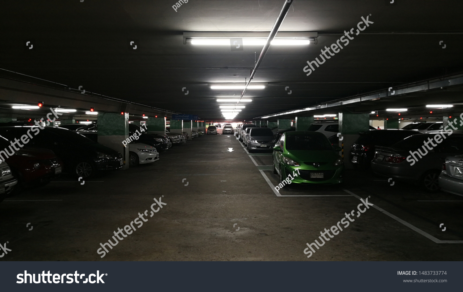 Parking Area Has Signal Indicating Available Stock Photo Edit Now