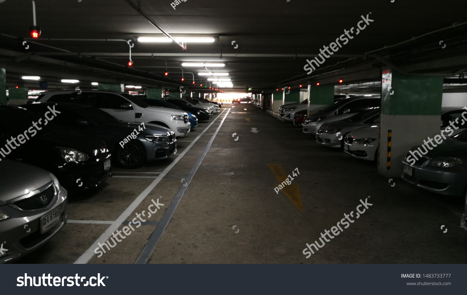 Parking Area Has Signal Indicating Available Stock Photo Edit Now