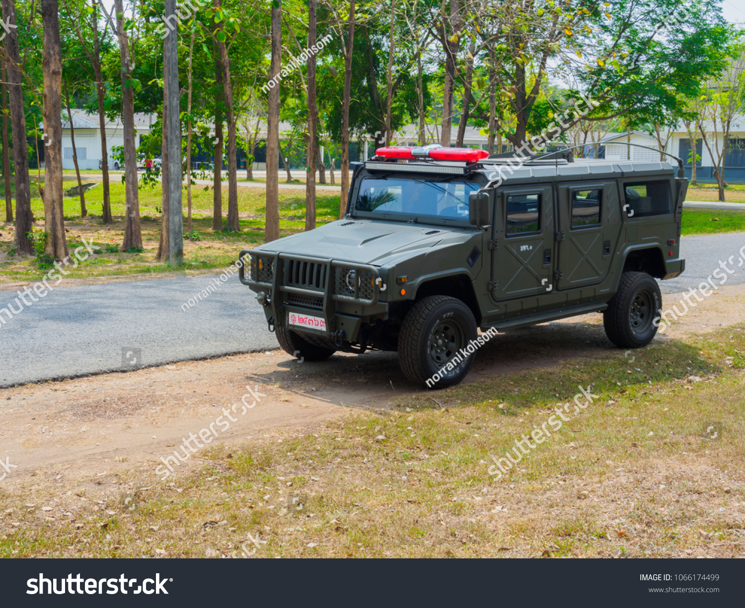 Pickup Truck Converted Into Military Vehicle Stock Photo Edit Now 1066174499