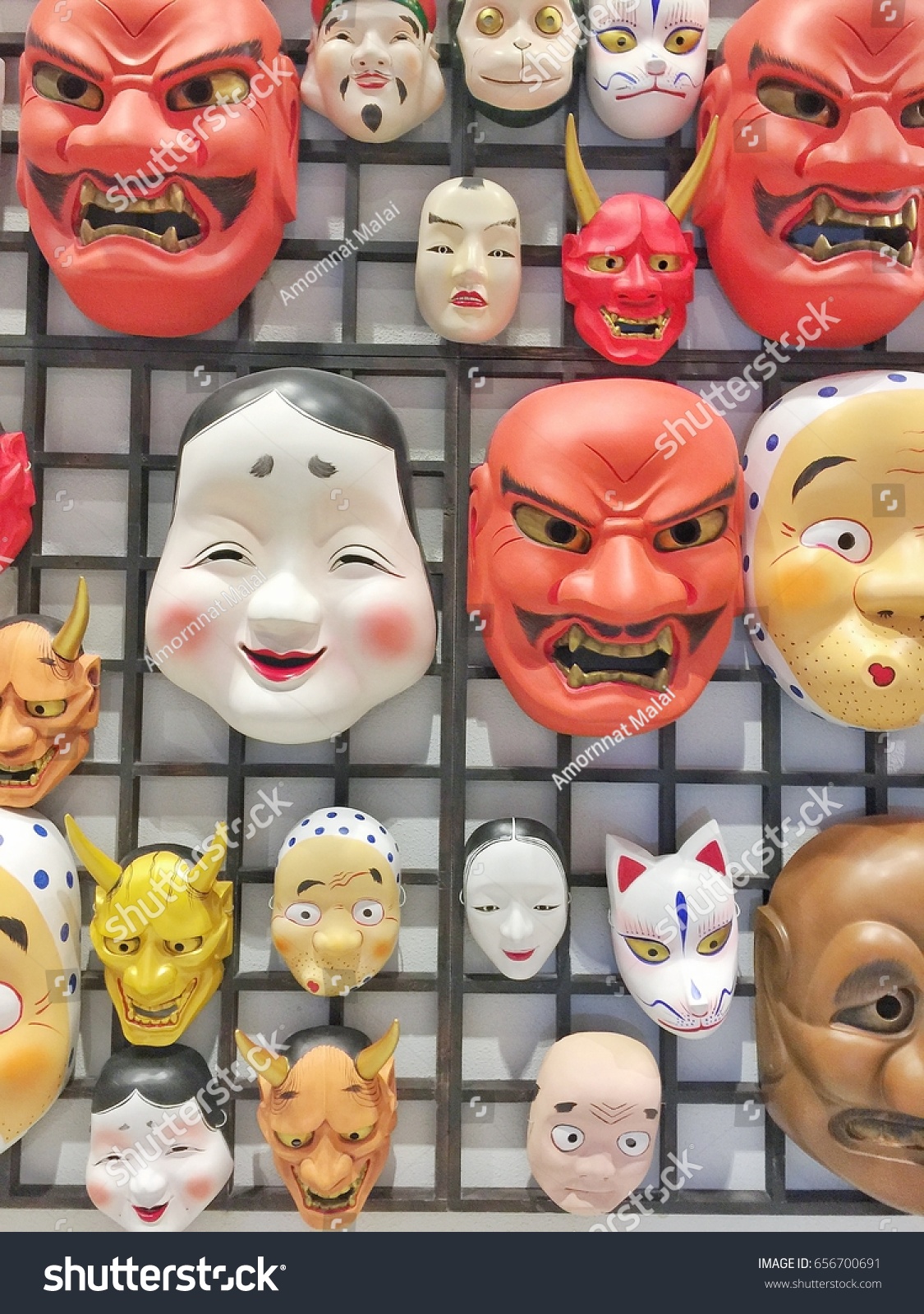 Download Red Japan Masks White Yellows Japan Objects Stock Image 656700691 PSD Mockup Templates