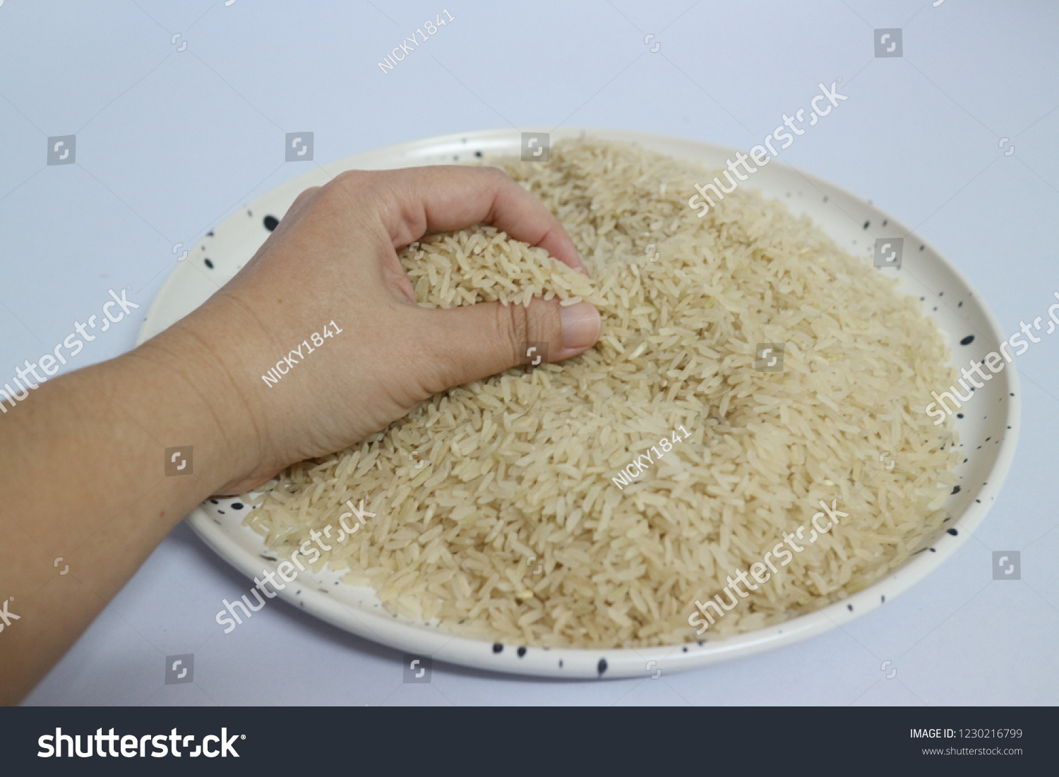 is white rice bleached
