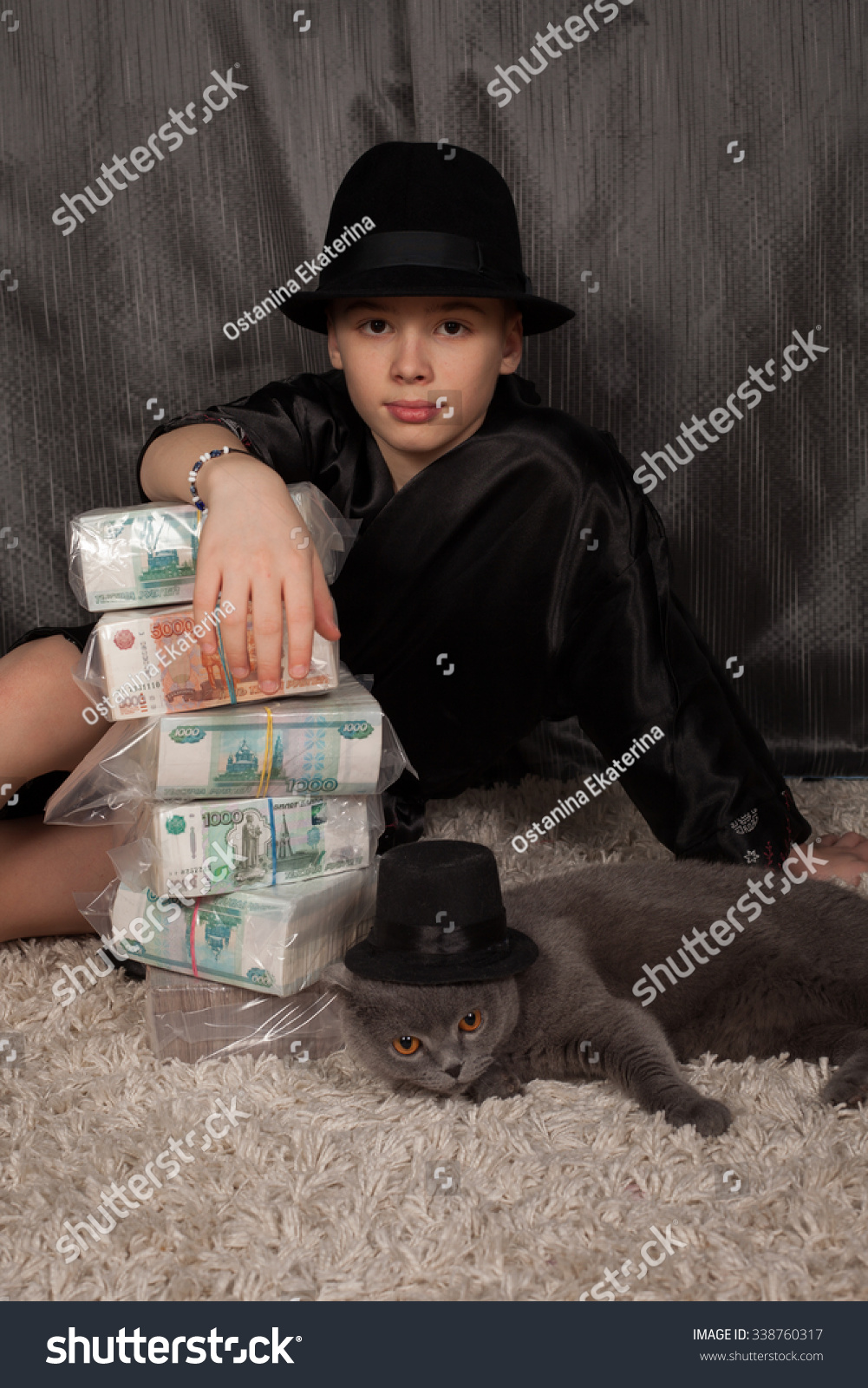 Gypsy beggar with a Russian child Gypsy beggar with a Russian child