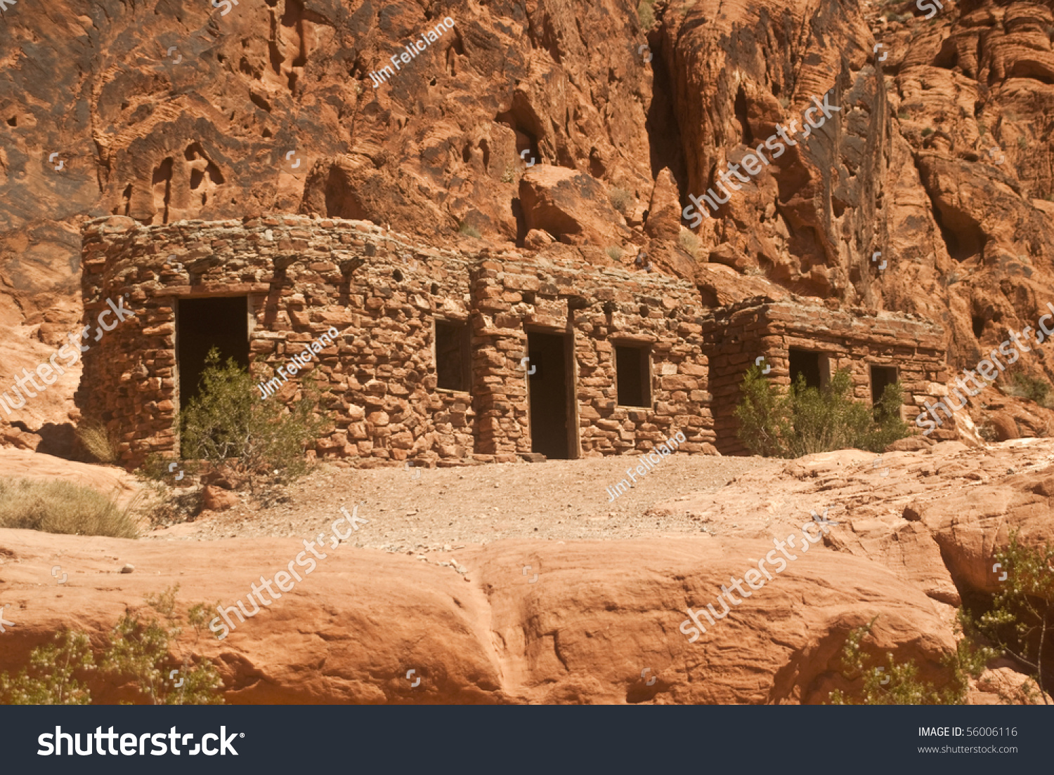 Rock Cabins Valley Fire State Park Stock Photo Edit Now 56006116