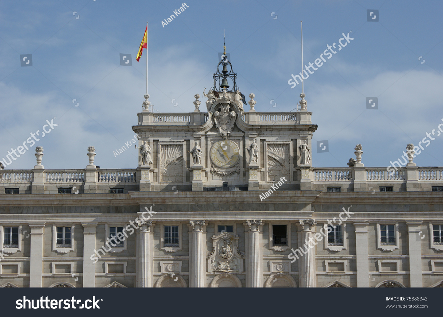 Royal Palace Madrid Palacio Real De Stock Photo (Edit Now) 75888343