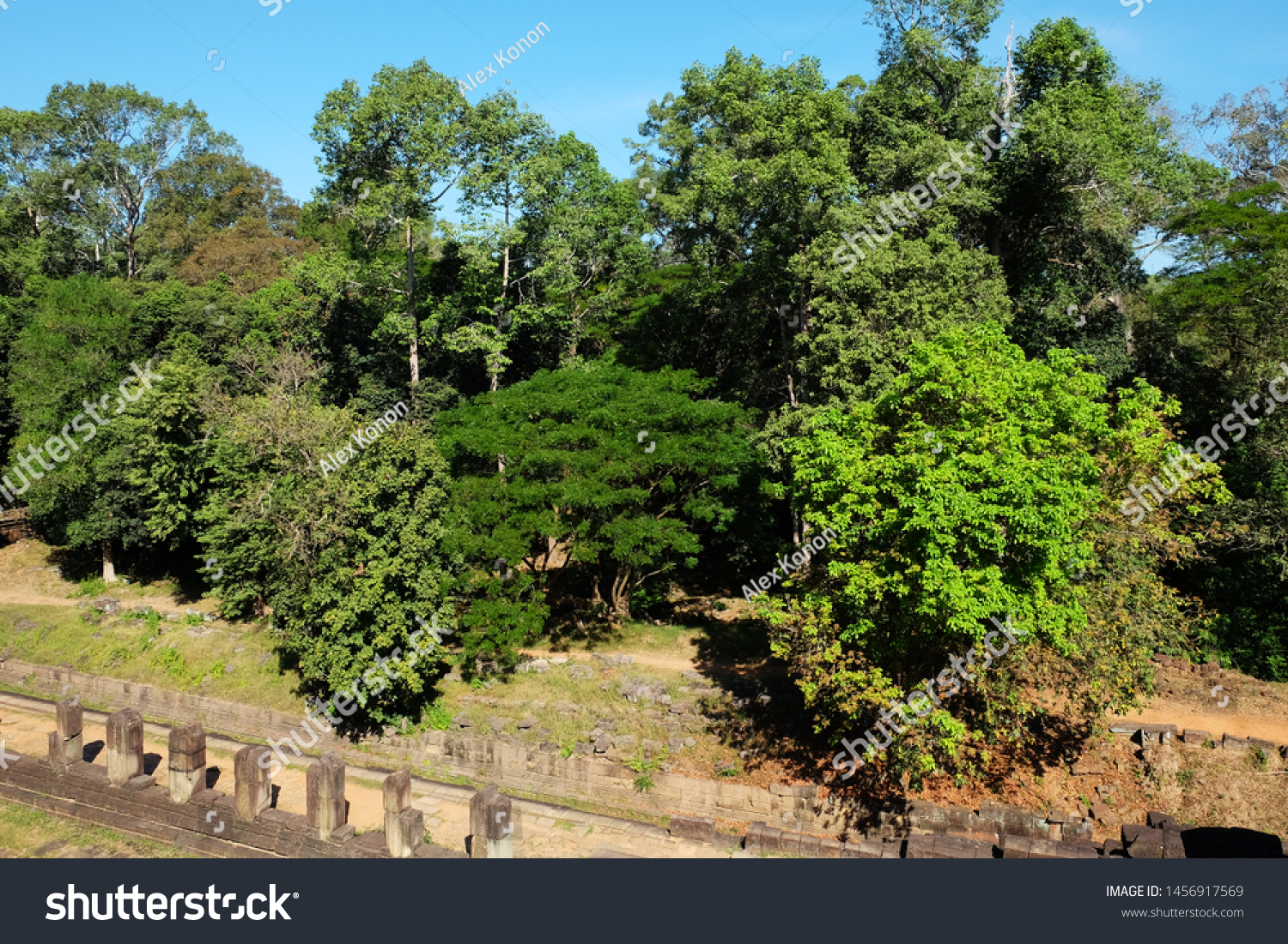 Ruins Ancient Khmer Buildings Rainforest Clear Stock Photo Edit Now