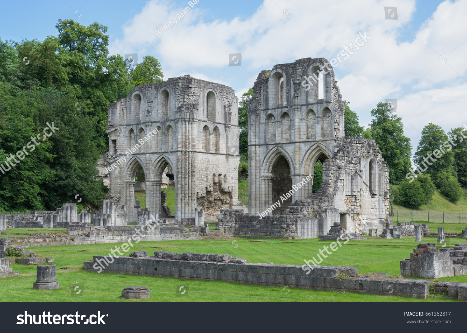 ruins roche abbey maltby rotherham england Stock Photo (Edit Now) 661362817