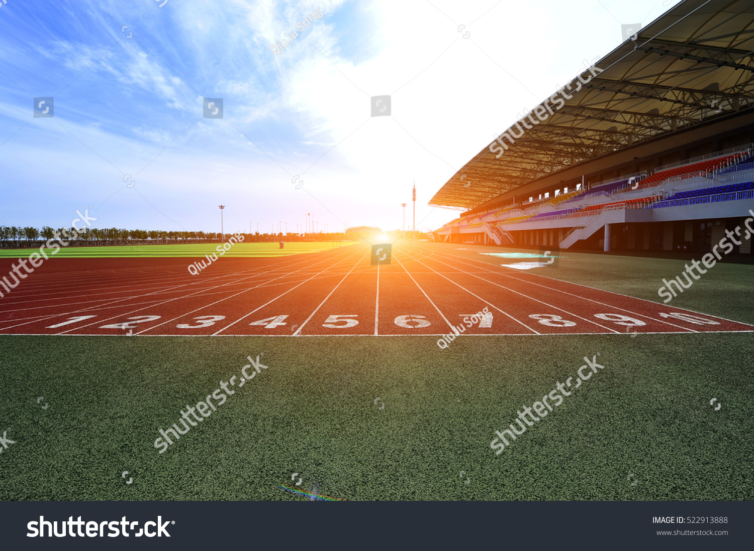 The Runway On The Sports Ground Stock Photo 522913888 : Shutterstock