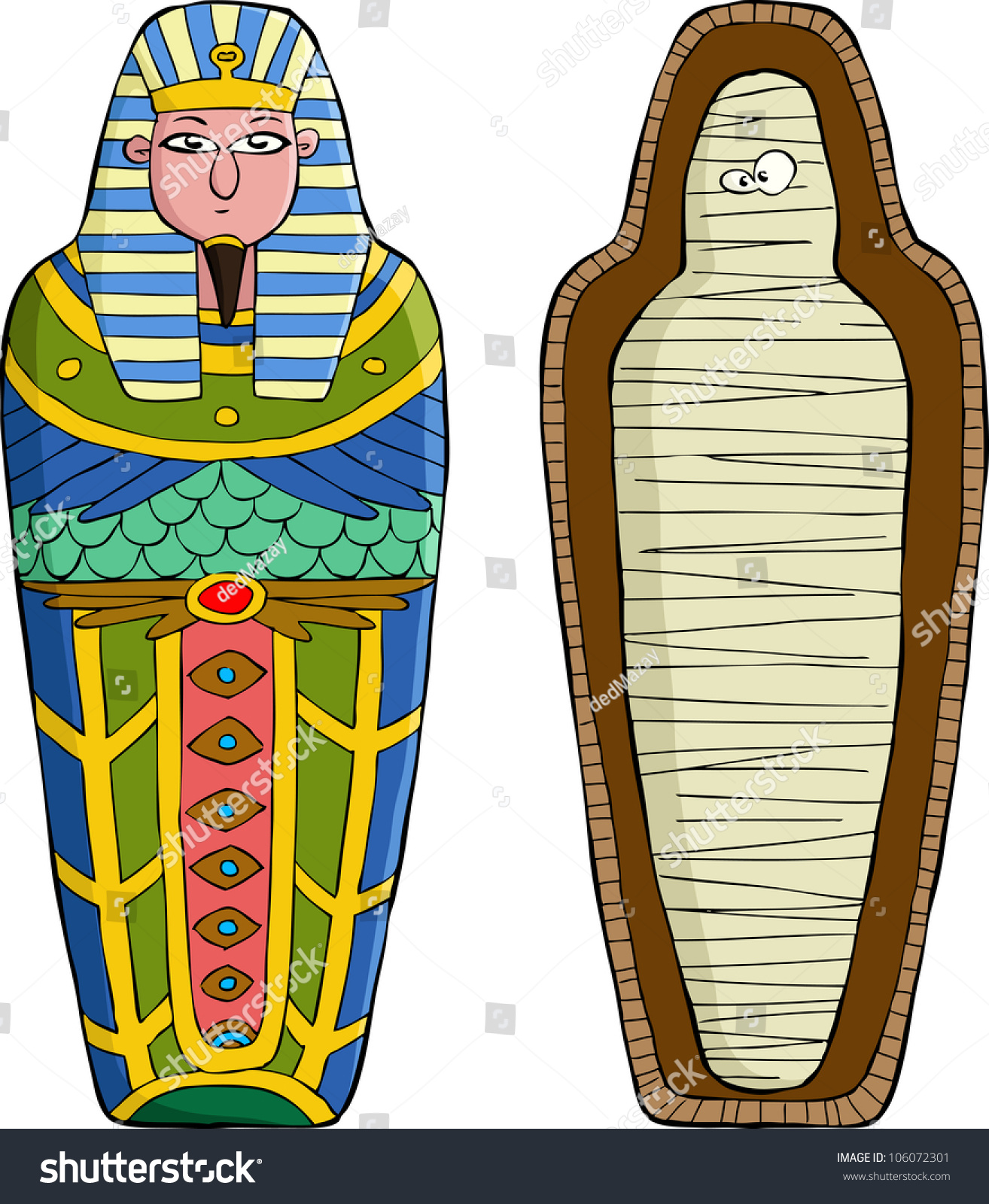 Sarcophagus On White Background Raster Stock Illustration 106072301 ...