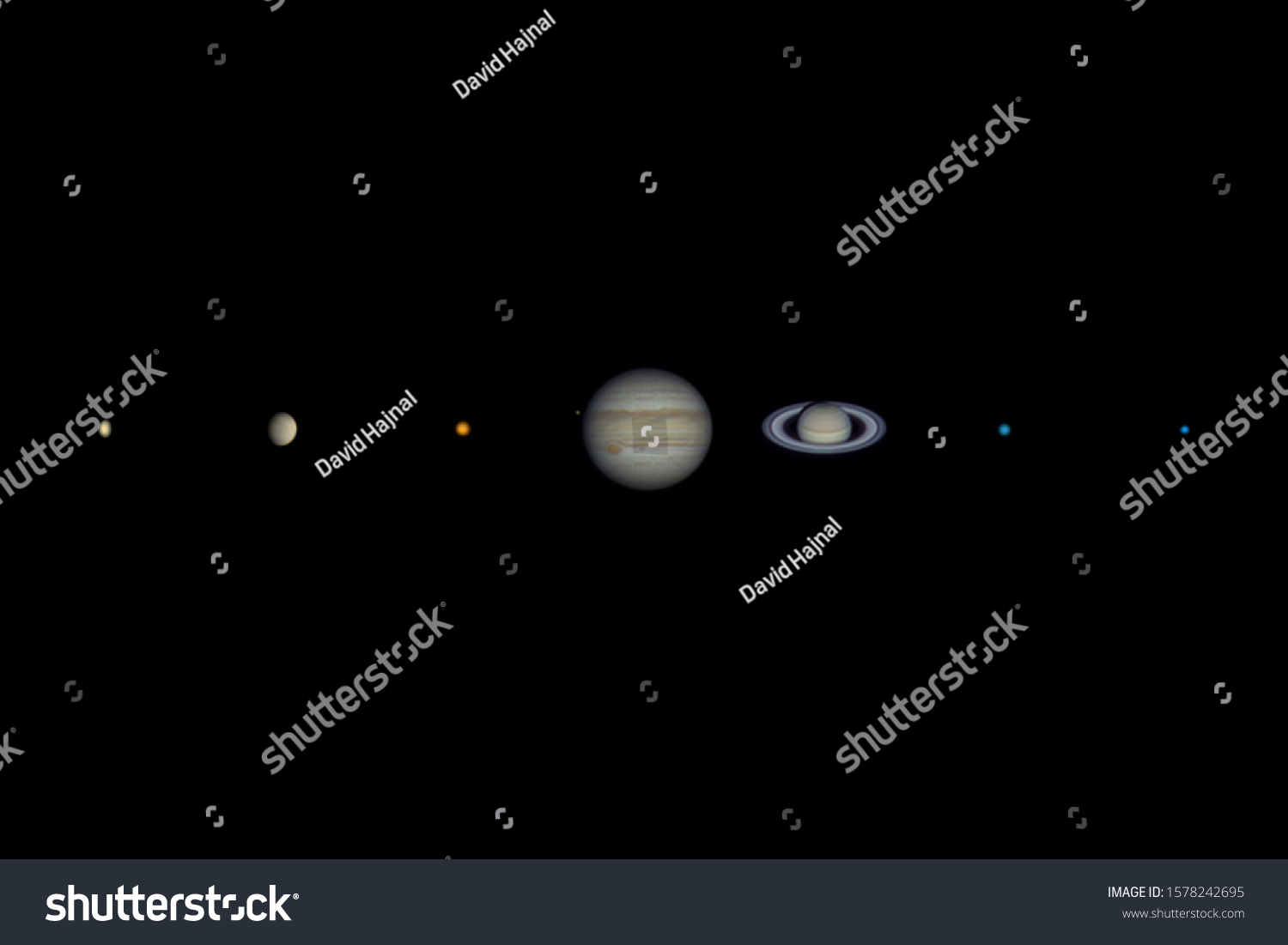 Seven Extraterrestrial Planets Solar System Mercury写真素材1578242695 Shutterstock 7493