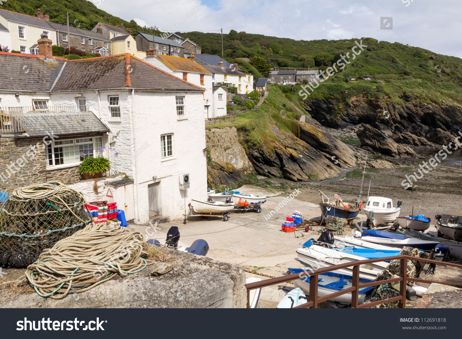 Slipway Harbour Village Portloe Cornwall England Stock Photo Edit