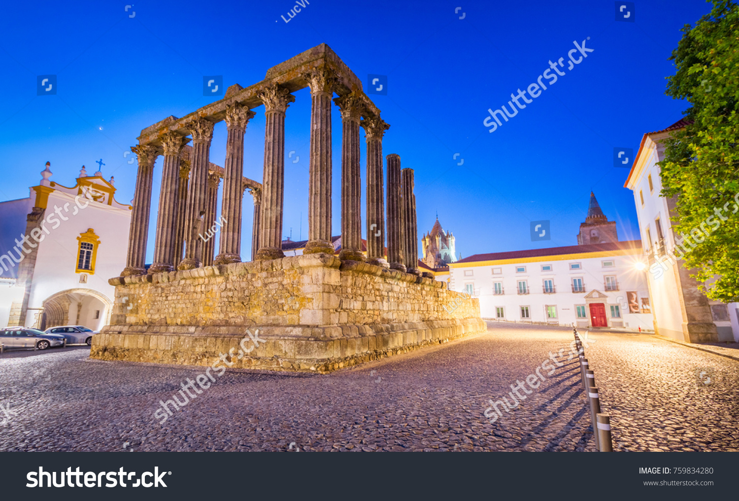 Temple Evora One Historical Sites Citty Stock Photo Edit Now 759834280