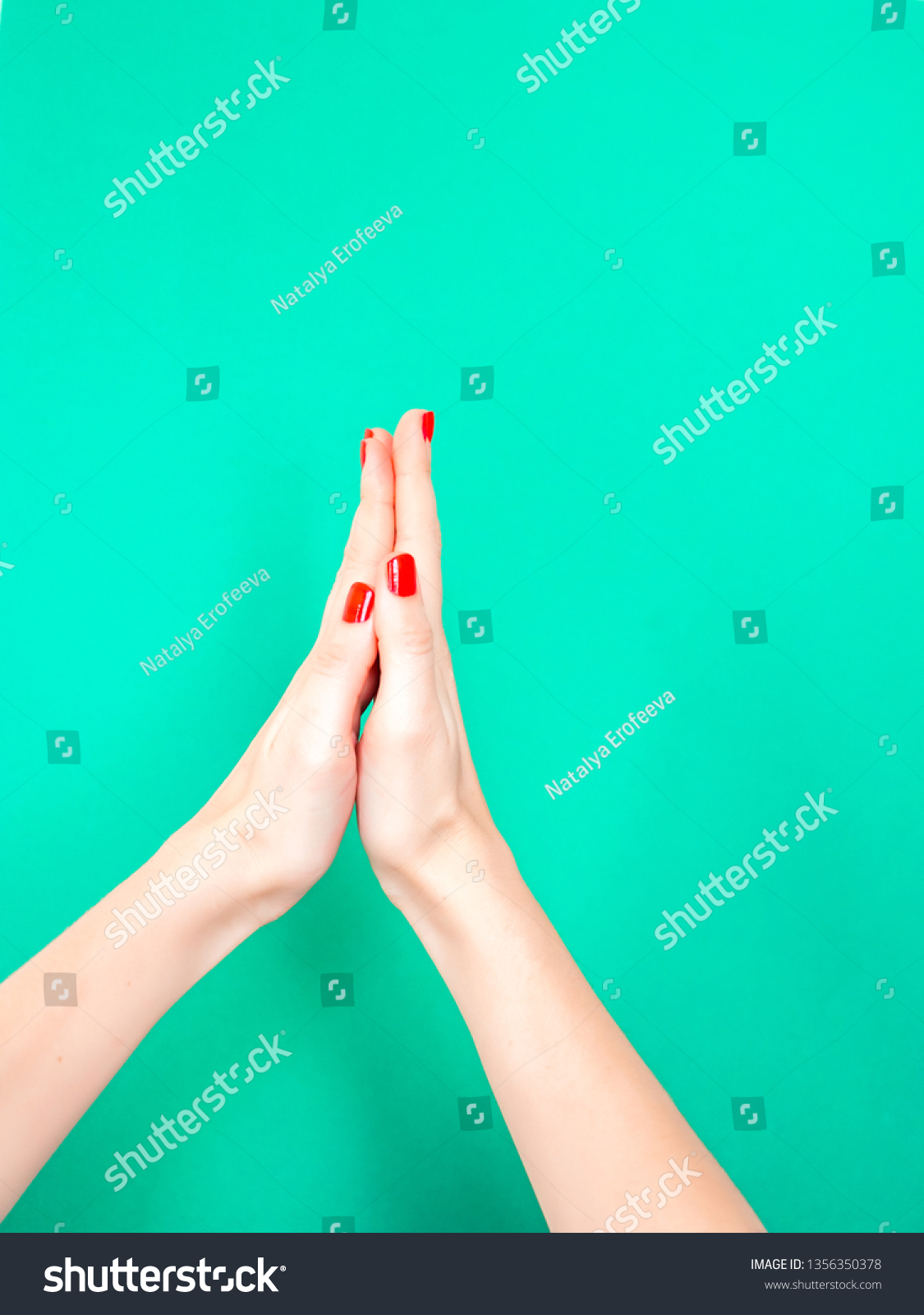 Thank You Praying Hands Hand Sign Stock Photo 1356350378 | Shutterstock